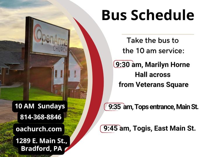 Open Arms Community Church Bus Schedule