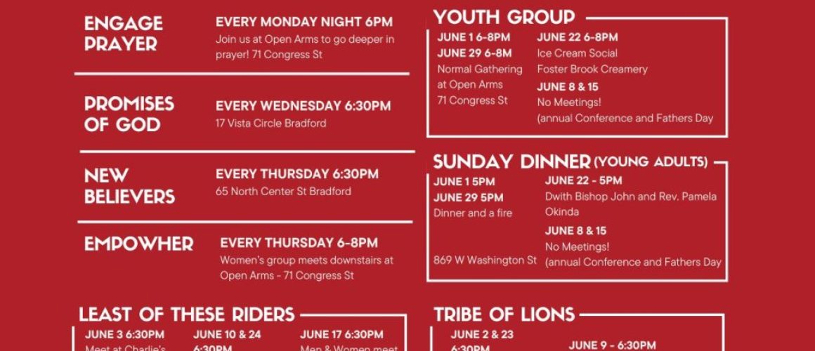 june 2025 things to do in bradford pa church