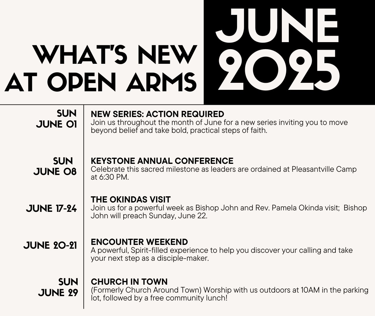 Things to do in Bradford PA at Open Arms Community Church