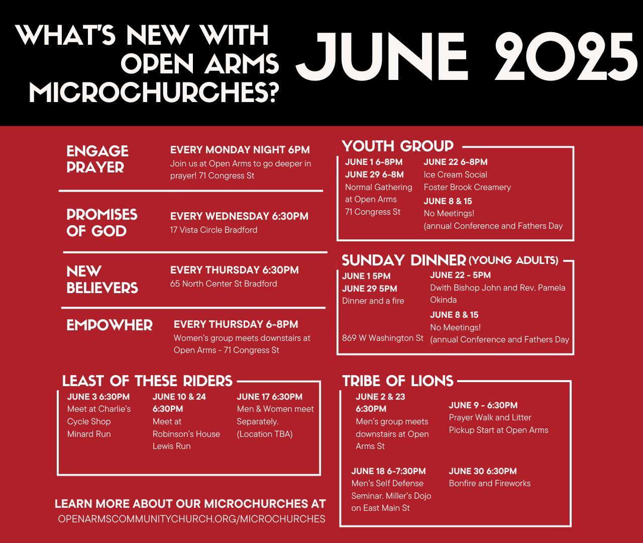 june 2025 things to do in bradford pa church