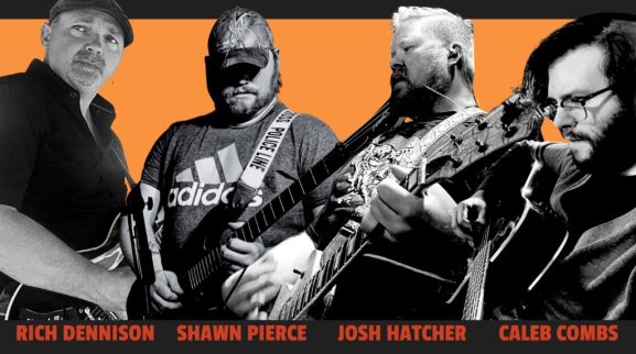 Orange Black Retro Live Music Flyer (Presentation)