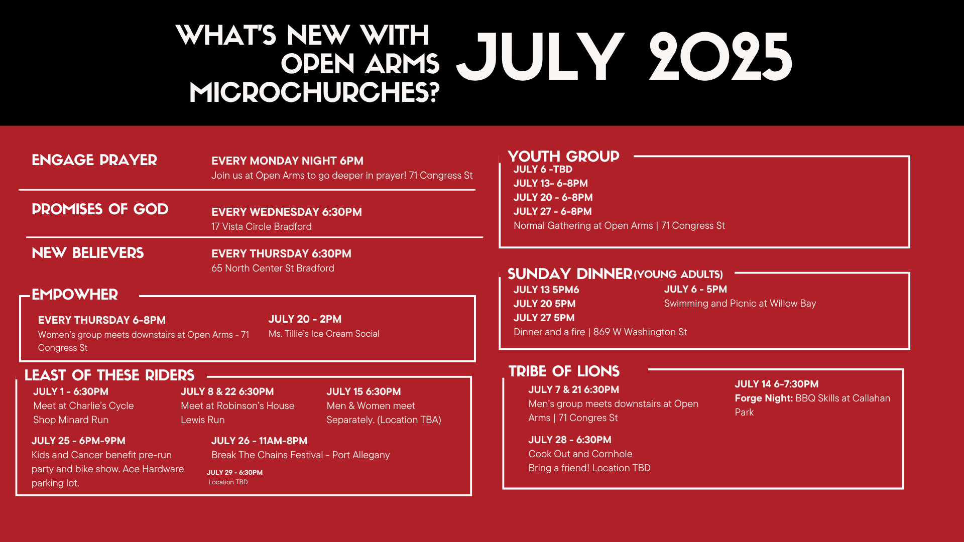 microchurches: Things to do and support groups in Bradford PA