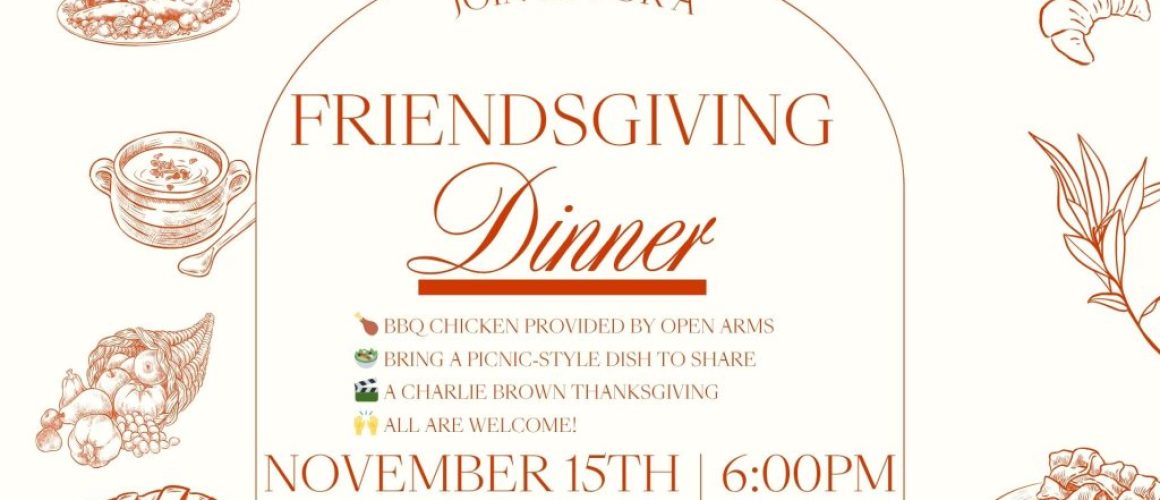 Orange Monochrome Rustic Friendsgiving Dinner Invitation (Presentation)