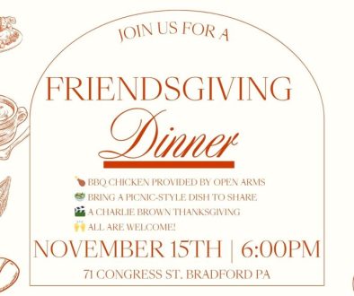 Orange Monochrome Rustic Friendsgiving Dinner Invitation (Presentation) Orange Monochrome Rustic Friendsgiving Dinner Invitation (Presentation)