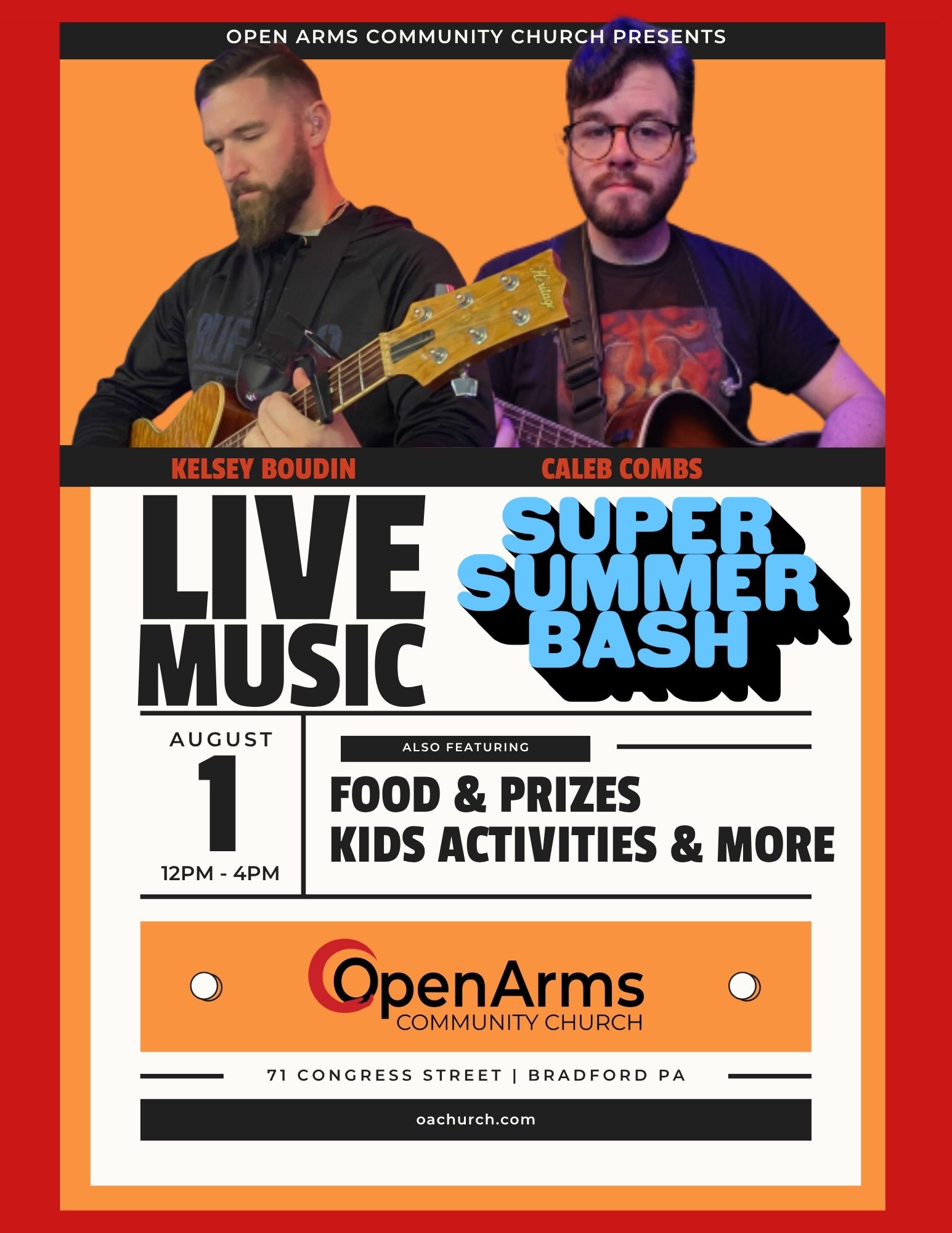 Orange Black Retro Live Music Flyer Orange Black Retro Live Music Flyer