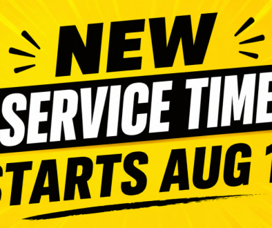 New Service time Starts Aug 16